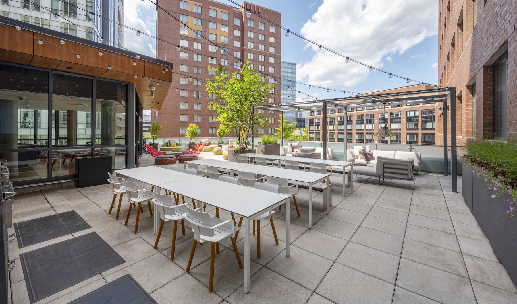 open rooftop patio