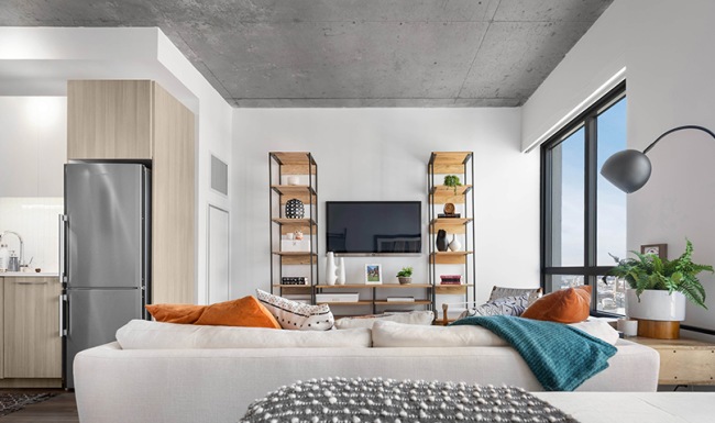 spacious living room